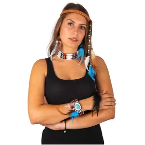 Comparateur de prix : CHAKS Set d'indienne avec bandeau, boucles d'oreilles, bracelet et collier
