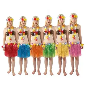Comparateur de prix : RueDeLaFete Jupe Hawaïenne 40 cm avec ceinture à fleurs, l'unité FETE-57351