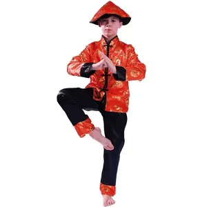 Comparateur de prix : Non communiqué Costume enfant garçon en chinois noir, rouge et doré or 10/12 ans (x1) REF/55013 - Ptit clown