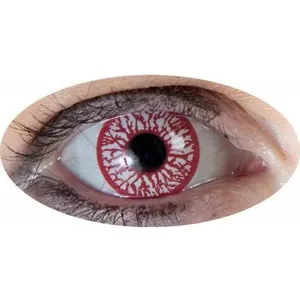 PTIT CLOWN Lentilles de contact - Zombie - Rouge - Taille unique - Synthétique - Adultes