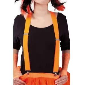 RueDeLaFete Bretelles, largeur 3.5 cm, Orange fluo pas cher