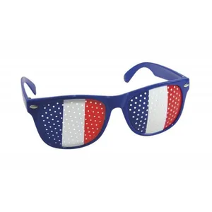 PTIT CLOWN Lunettes France adulte (x1) REF/10102 Tricolore: bleu, blanc et rouge pas cher
