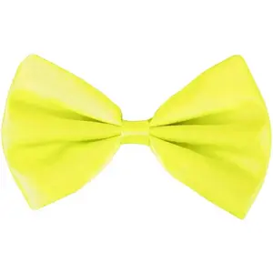 RueDeLaFete Noeud papillon tissu Jaune Fluo Adulte pas cher