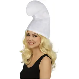 Comparateur de prix : Motomo Déguisement Schtroumpf - Bonnet blanc en feutrine - Enfant