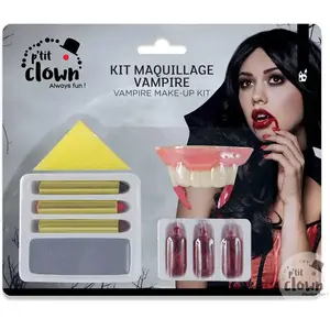Motomo 1 Kit de maquillage Vampire pour la fête d'Halloween REF/12601 pas cher