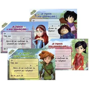 RueDeLaFete Lot de 6 cartes d'invitation  Robin des Bois™ pas cher