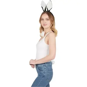 Comparateur de prix : Set de lapin noir et blanc avec queue