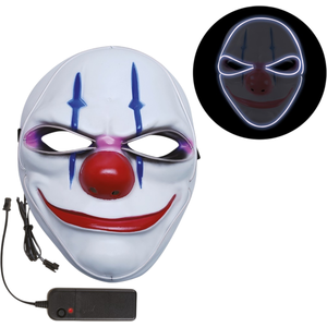 RueDeLaFete Masque lumineux - adulte - clown terrifiant pas cher
