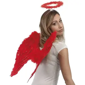 Comparateur de prix : Serre tête halo d'ange - Accessoire de déguisement - Rouge - Adulte