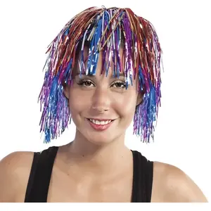 Perruque disco multicolore pas cher