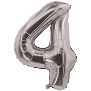 Comparateur de prix : Ballon aluminium chiffre argenté 85 cm