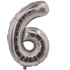 Comparateur de prix : Ballon aluminium chiffre argenté 85 cm