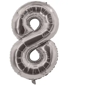 Comparateur de prix : Boland Ballon chiffre aluminium argenté 85 cm - DEGUISE TOI - Chiffre 8 - Pour anniversaire