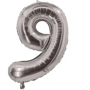 RueDeLaFete Ballon aluminium chiffre argenté 85 cm pas cher