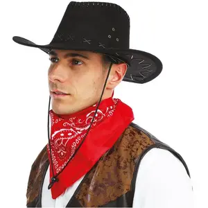 Comparateur de prix : Motomo Chapeau de Cow Boy Noir - Mixte - Chapeau de Cow Boy Noir imitation nubuck - Extérieur - Adulte