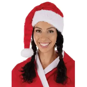 Comparateur de prix : P'TIT Clown Bonnet Père Noël rayures - Rouge - Accessoire de Noël pour adulte