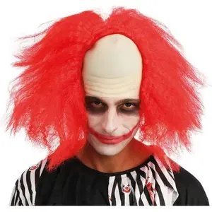 Comparateur de prix : Perruque de clown dégarni rouge