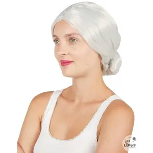 Perruque femme Grand-mère grise - Adulte - Synthétique - Taille unique pas cher