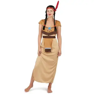 Déguisement - PTIT CLOWN - Indienne Femme - Beige - L/XL - Polyester pas cher