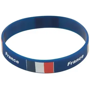 Motomo Bracelet souple France (x1) REF/88003 Tricolore: bleu, blanc et rouge pas cher
