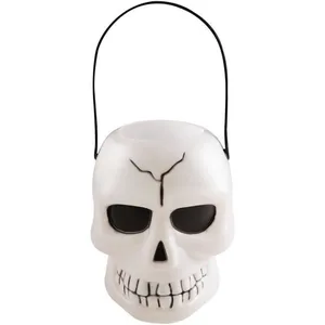 PTIT CLOWN Contenant panier à bonbons tête de mort pour Halloween (x1) REF/88000 pas cher