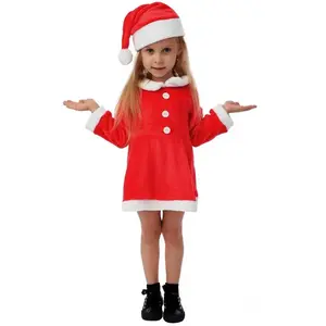 Comparateur de prix : Costume enfant fille en mère Noël de 3 à 4 ans REF/88432 - ptit clown