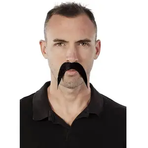RueDeLaFete Moustache mexicain, noire pas cher