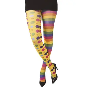 Comparateur de prix : Collants opaques de clown à rayures et pois