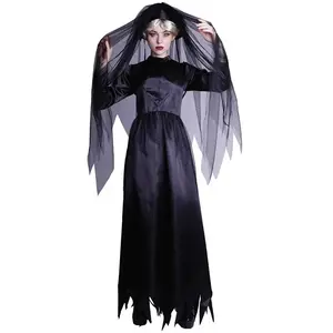 Comparateur de prix : Déguisement Mariée Fantôme Femme L Noir 77003