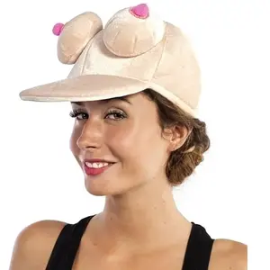 RueDeLaFete Casquette - Casquette Poitrine - Velours - Rose - Adulte pas cher