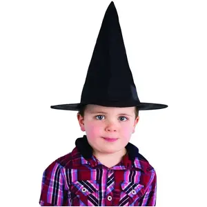 Comparateur de prix : RueDeLaFete Chapeau sorcière enfant, tissu noir FETE-75700