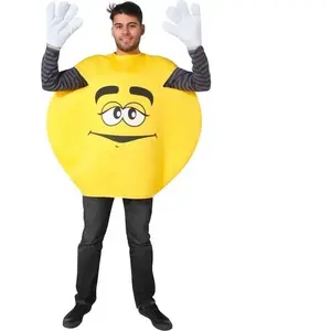 Comparateur de prix : PTIT CLOWN DÉGUISEMENT BONBON ROND JAUNE ADULTE TAILLE UNIQUE