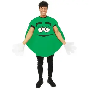 Comparateur de prix : Deguisement Bonbon M&m's Rouge/jaune/vert/bleu - Vert