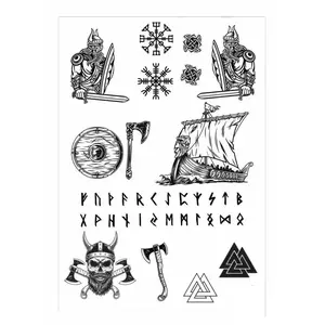 P'TIT Clown re23293 - Planche de tatouages viking