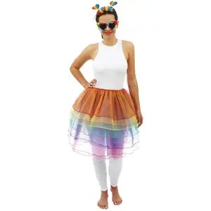 Comparateur de prix : RueDeLaFete Demi tutu arc-en-ciel