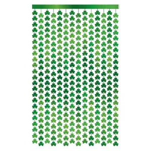 Comparateur de prix : RIDEAU DE FÊTE TRÈFLES SAINT PATRICK 2.2X1M VERT