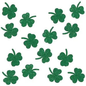 Comparateur de prix : 50 CONFETTIS TABLE TRÈFLE SHAMROCK VERT PAILLETÉ