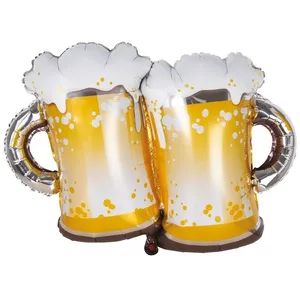Comparateur de prix : Non communiqué ballon aluminium chopes bière mousse 50x65cm jaune - générique 23245