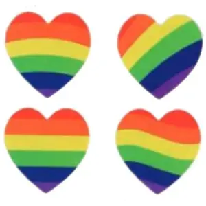 Comparateur de prix : Lot de 240 stickers Pride Coeur arc-en-ciel