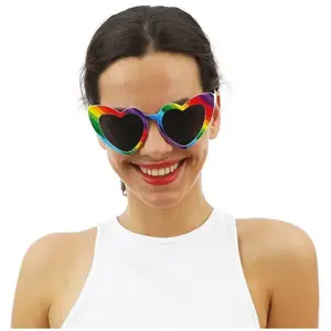 RueDeLaFete Lunettes coeur Pride arc-en-ciel pas cher