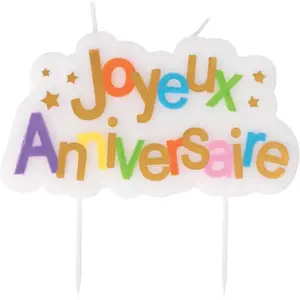 RueDeLaFete Bougies lettres Joyeux Anniversaire Multicolore pas cher