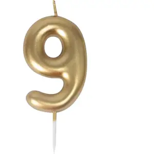 RueDeLaFete Bougie anniversaire OR chiffre 9 pas cher