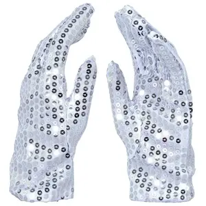 Comparateur de prix : Paire de Gants à sequin argents