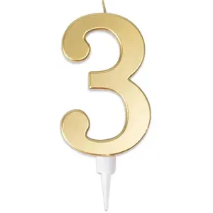 Comparateur de prix : Bougie anniversaire Géante OR chiffre 3