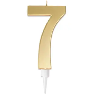 Comparateur de prix : Bougie anniversaire Géante OR chiffre 7