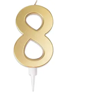 Comparateur de prix : Bougie anniversaire Géante OR chiffre 8