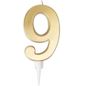 Comparateur de prix : Bougie anniversaire Géante OR chiffre 9