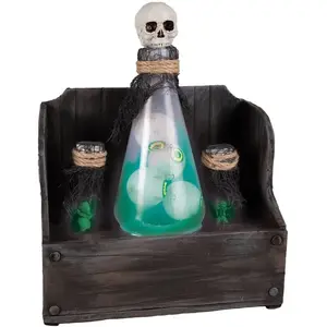 Comparateur de prix : Déco sonore et lumineuse Etagère avec potions magiques 30 cm