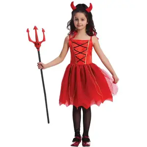 Déguisement de diablesse enfant 5/6 ans FETE-23081 pas cher