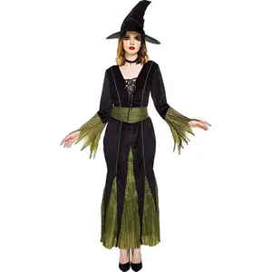 Comparateur de prix : Déguisement de sorcière noire et verte taille L/XL FETE-23060